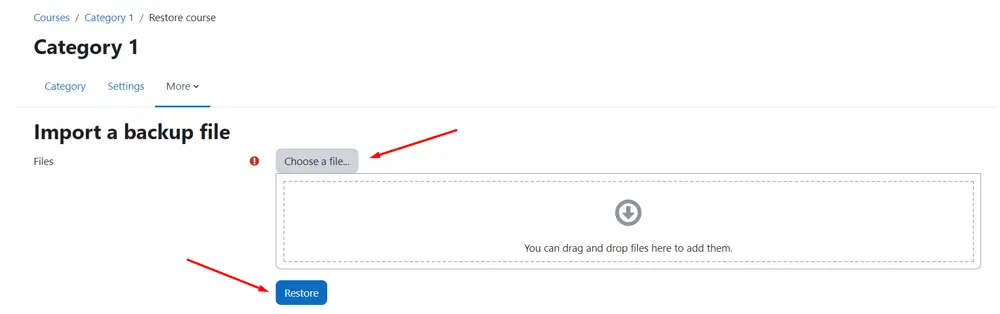 Create Moodle Course: Step-by-Step Guide, Upload an existing course 2