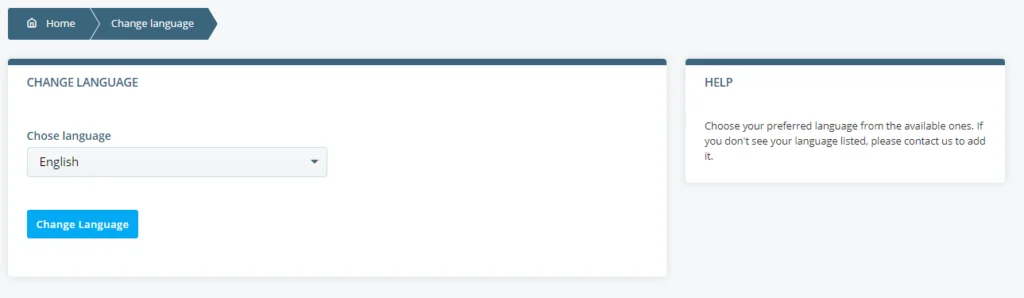 Multi-Language Support in SPanel Multi-Language Support in SPanel, Changing the Language of SPanel’s User Interface 2