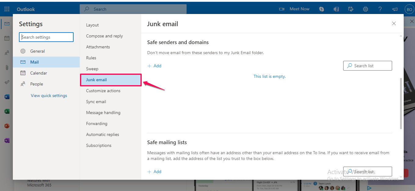 Fix Email Forwarding to Outlook/Hotmail, Add your email address to Safe Senders. 5