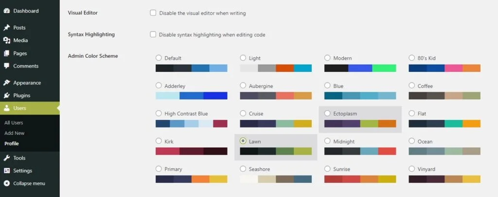 How to Change the Admin Color Scheme in WordPress, Creating Custom Admin Color Schemes