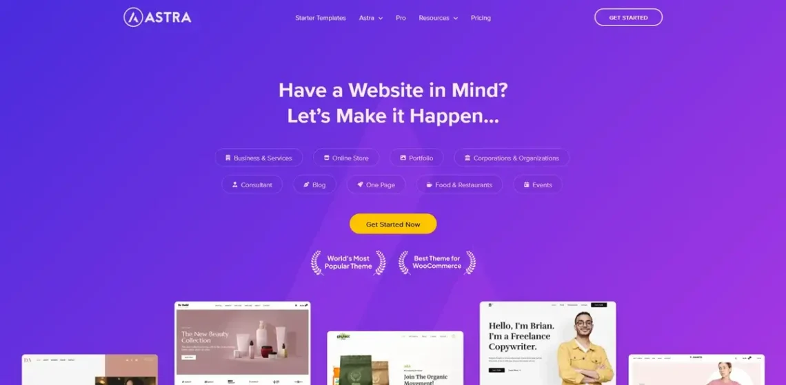 Best WordPress Themes for SEO & Benchmarks, Astra