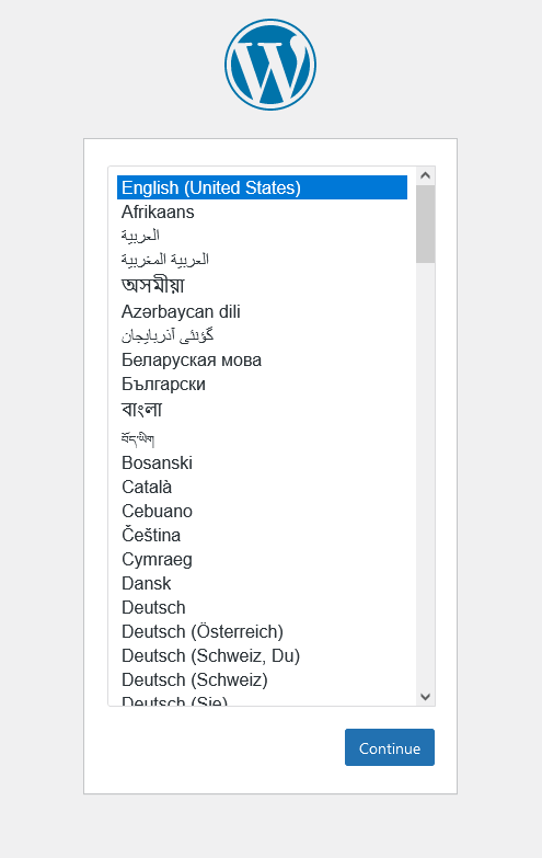 How to Install WordPress on a VPS Hosting Account, 4. Run the Installation Wizard.