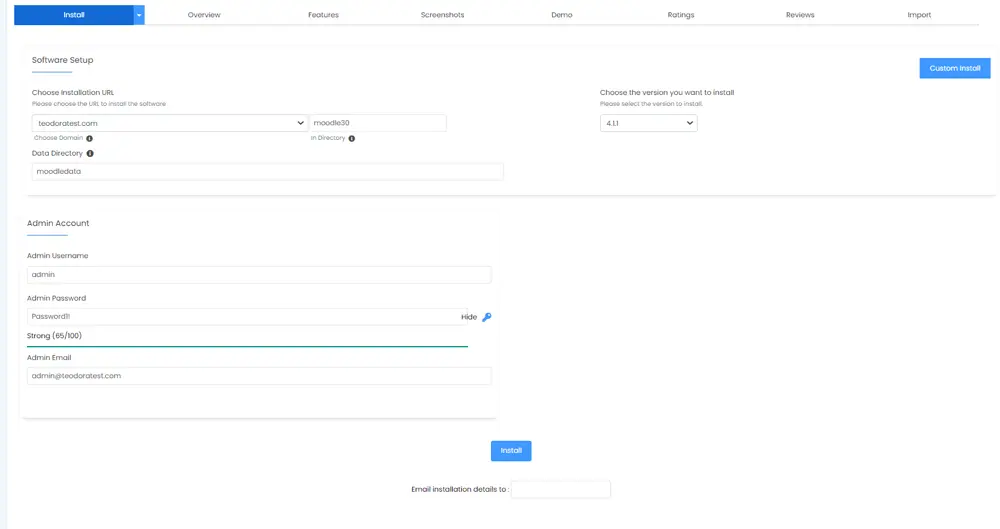How to Host Moodle on AWS with ScalaHosting, Moodle Installation on AWS with SPanel 3