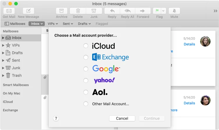 POP Settings Workspace Email Setup Guide, Apple Mail
