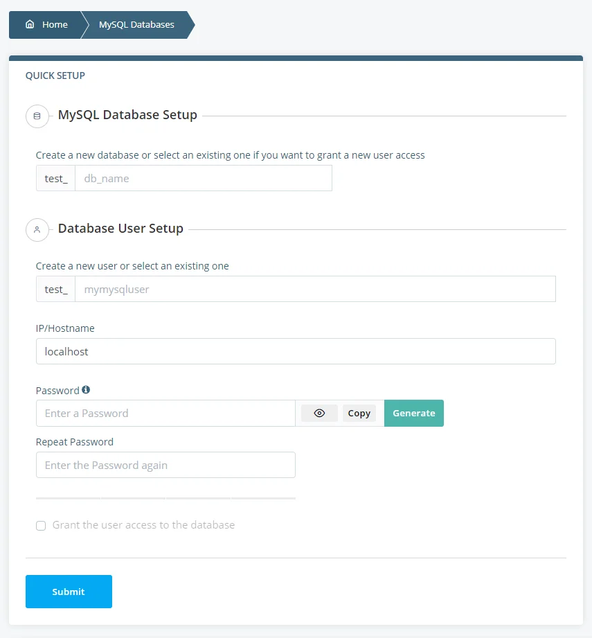 Migrate WordPress Site to New Host, 4. Create a new database and import the data inside it
