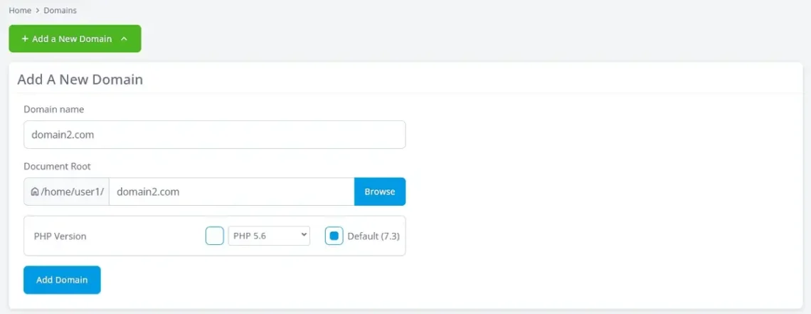 Multiple Websites Hosting, Technical setup