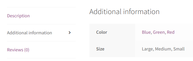 Organizing WooCommerce Products, Product Attributes