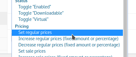 Adding Products to WooCommerce, Bulk Actions Example
