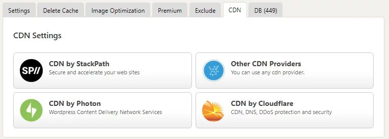 WP Fastest Cache, CDN