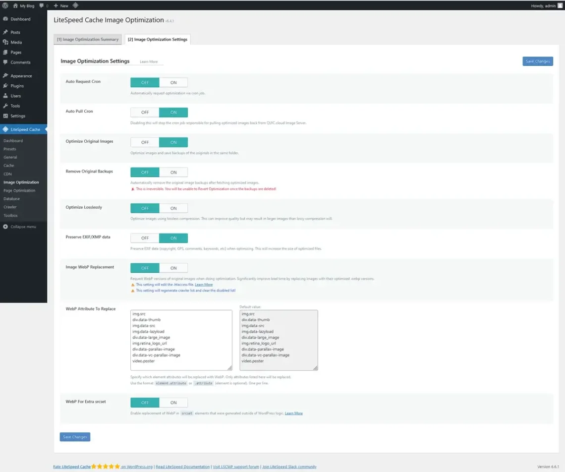 LiteSpeed Cache WordPress: Speed Guide, Image Optimization With LiteSpeed Cache 2