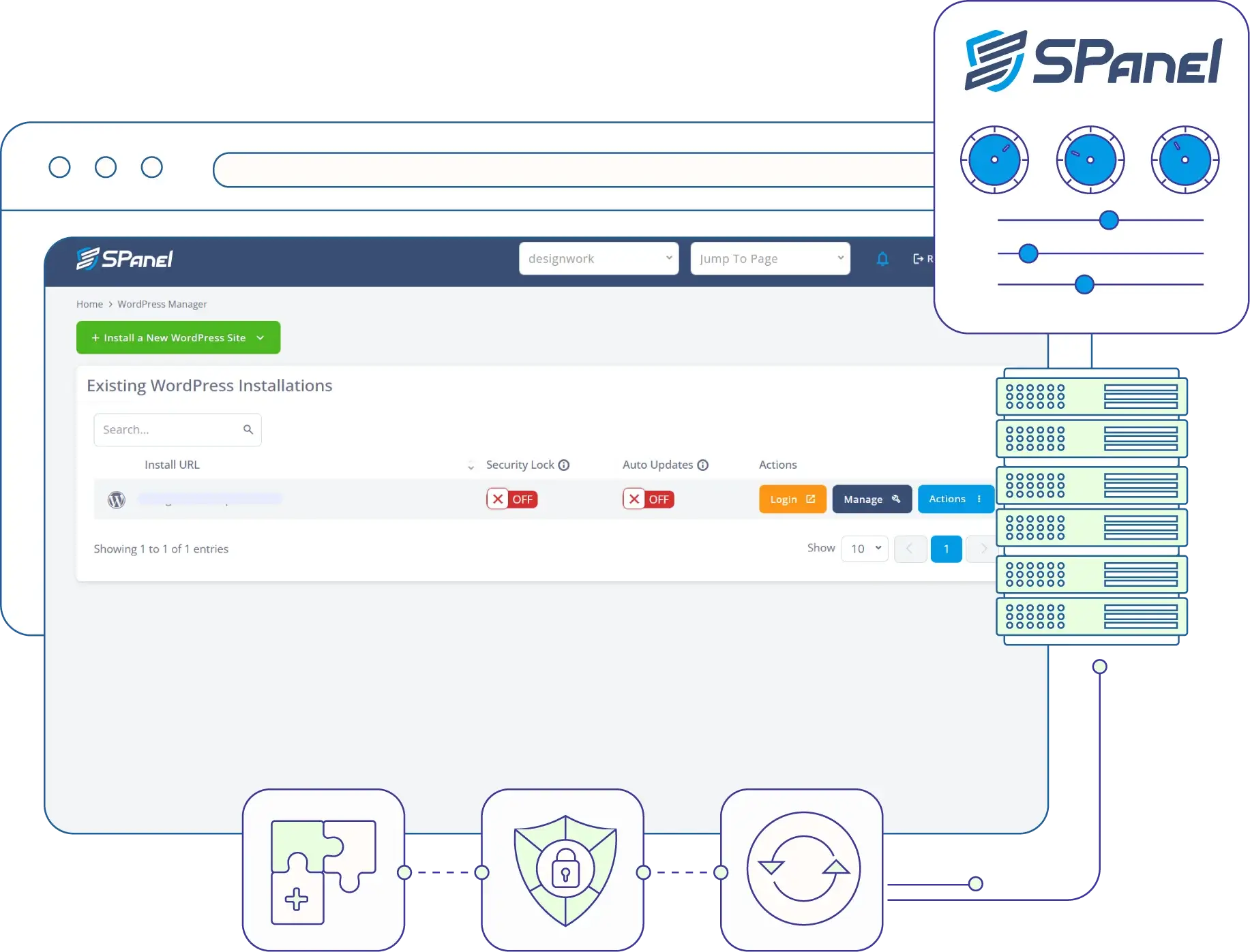 WordPress Manager Dashboard