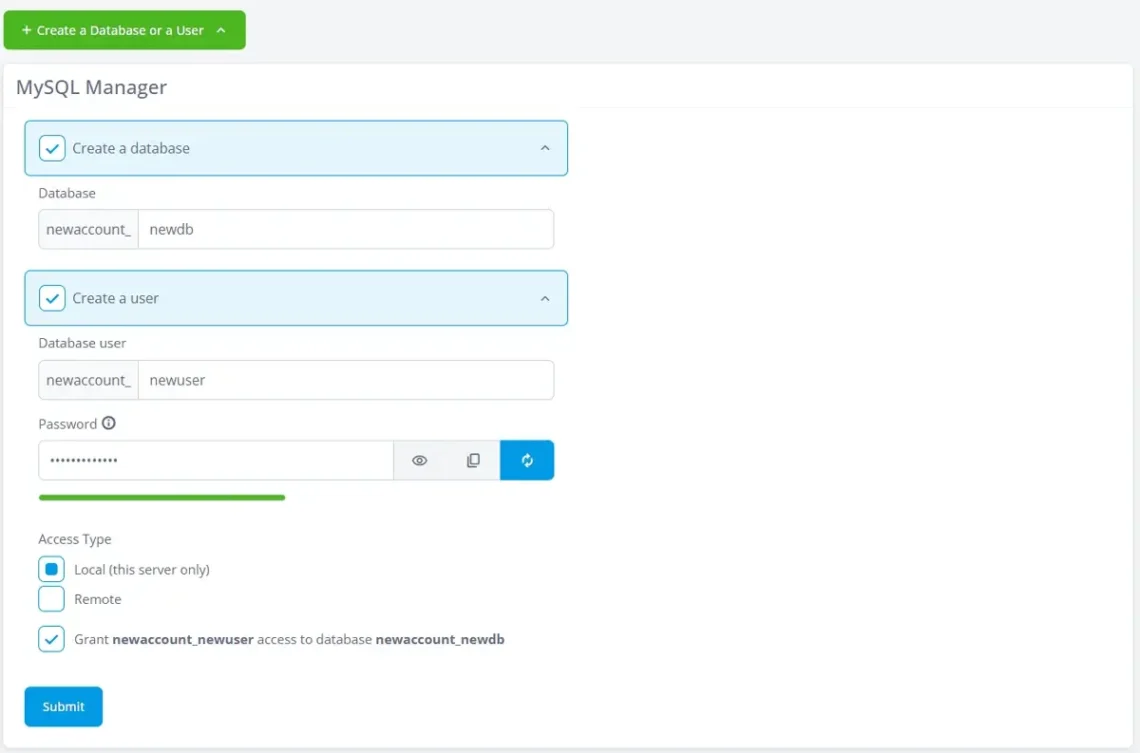 Website Migration Without Downtime: Full Checklist, Create a New Database and User 3