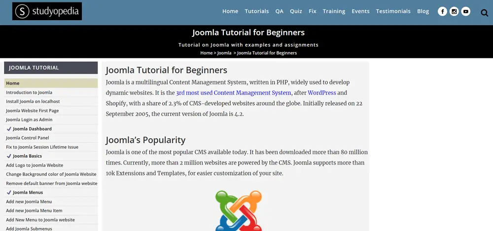 The Best Joomla Resources to Master the CMS, Studyopedia