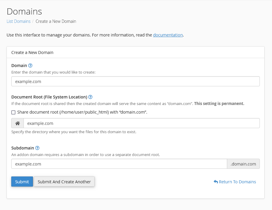 cPanel Features and Benefits Overview, Domain management