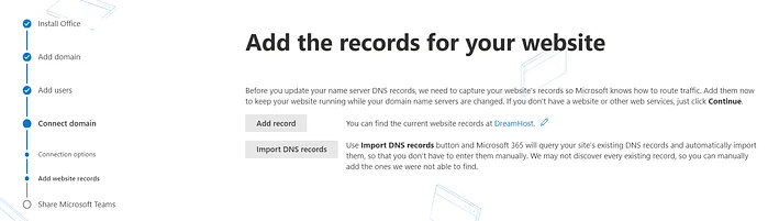 Connect Workspace Email to Microsoft 365, Verify your domain name 5