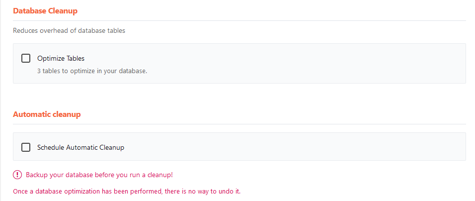 WP Rocket: Boost WordPress Speed (Full Review), Database 3