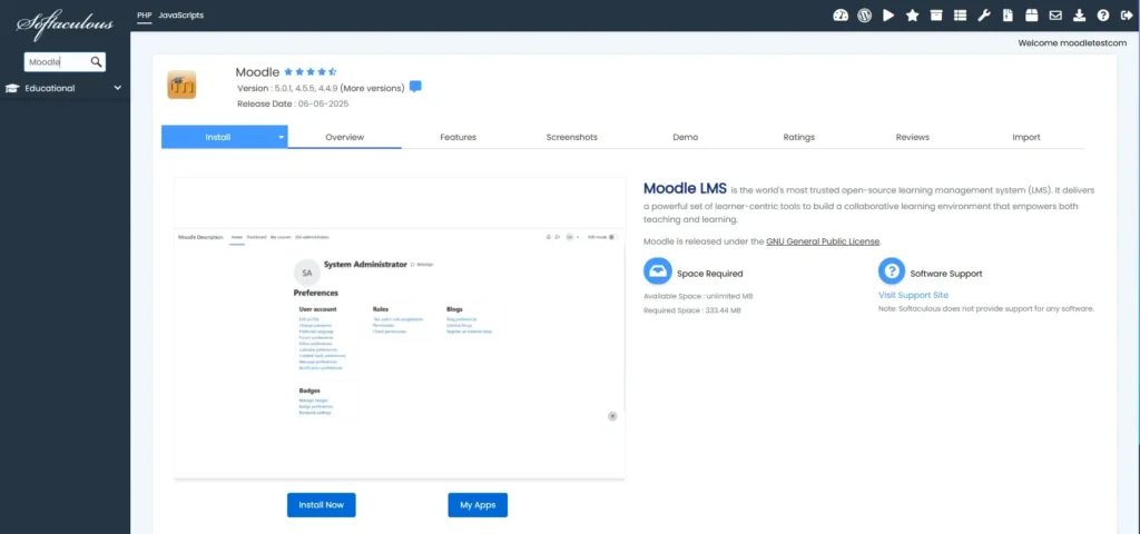 How to Install Moodle – Beginner’s Guide, How to Install Moodle Via Softaculous 2