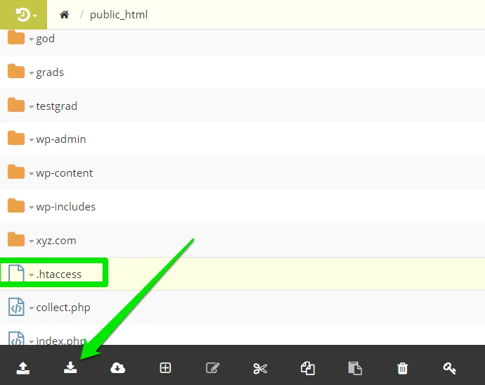 Fix 403 Forbidden Error Website Guide, Step 3: Delete the .htaccess File