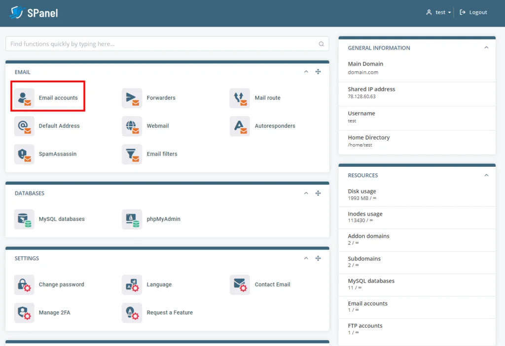 Set Catch-All Email in SPanel Guide, Setting a catch-all email address in SPanel