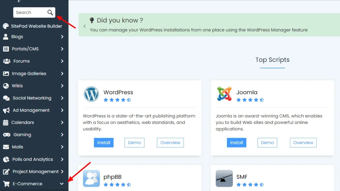 How to Install PrestaShop Step-by-Step, How to Install PrestaShop via Softaculous 2