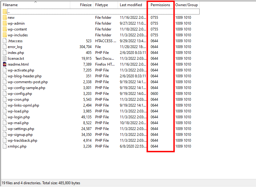 How to Secure Your Website, Set the right permissions 2