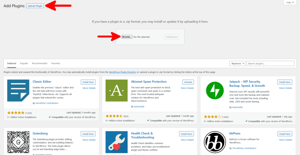 What is a WordPress Plugin?, Installing a WordPress plugin from the official directory 6