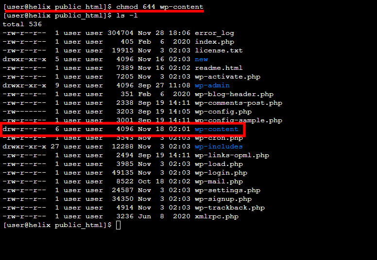 How to Secure Your Website, Set the right permissions 4