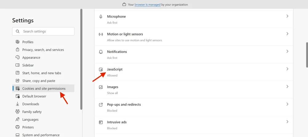 Enable JavaScript in Browser: Full Guide, Microsoft Edge