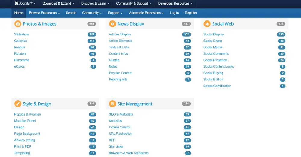 The Best Joomla Resources to Master the CMS, Joomla! Extensions Directory