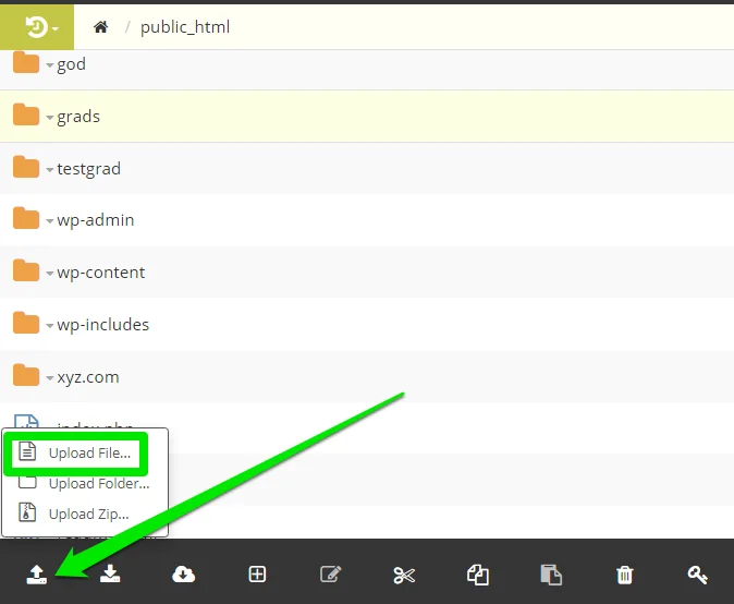 How to Manually Transfer Your Website?, Step 3: Upload Your File