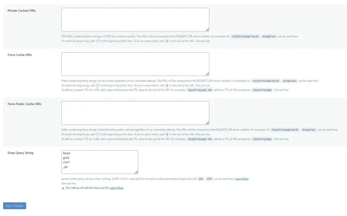 LiteSpeed Cache WordPress: Speed Guide, Advanced Caching Options in LiteSpeed Cache 2