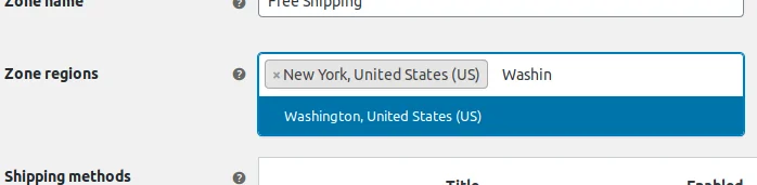 Shipping Methods, Creating a Shipping Zone 4