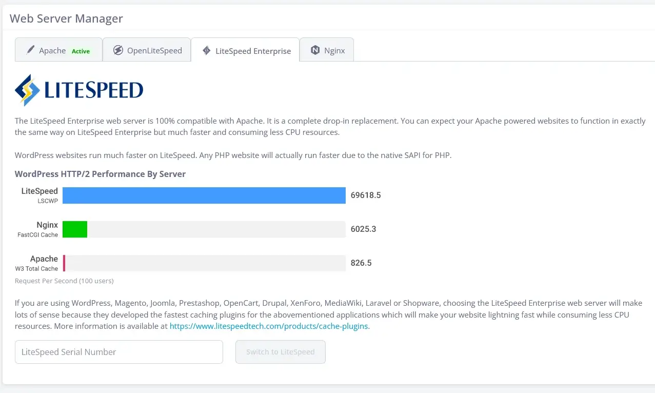 LiteSpeed Web Server: 5 Reasons to Make the Switch, How To Install and Use LiteSpeed on Your SPanel Server 3