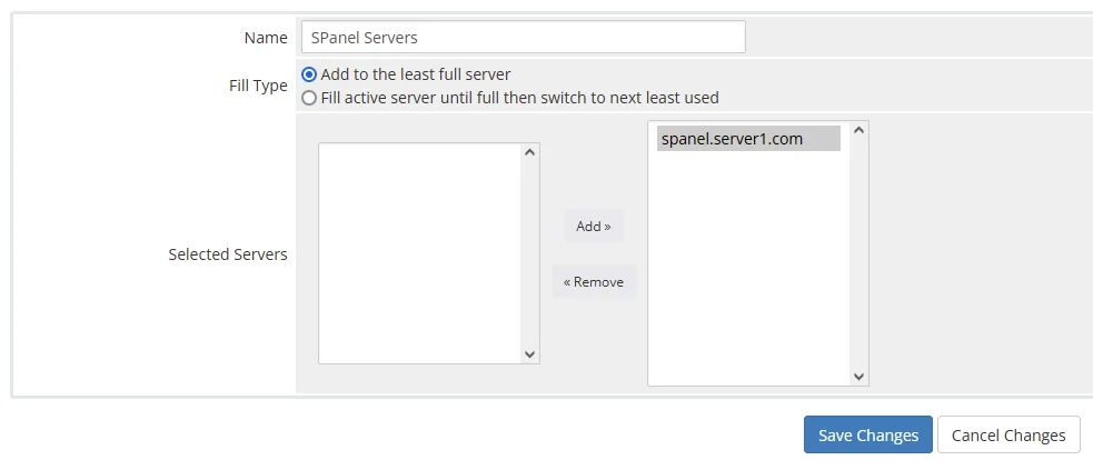 How to Configure the WHMCS SPanel Plugin Module?, Adding a New Server 2