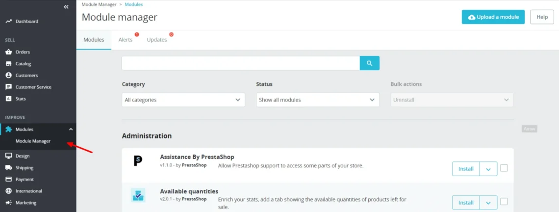 How to Install PrestaShop Step-by-Step, How to Install PrestaShop Modules