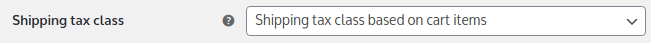 Taxes, Shipping Tax Class