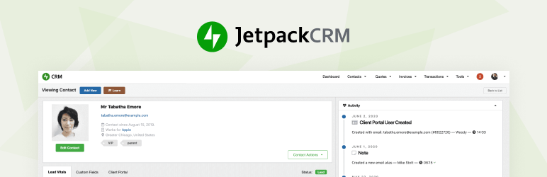 Essential WooCommerce Plugins, Jetpack CRM – Clients, Invoices, Leads, & Billing for WordPress