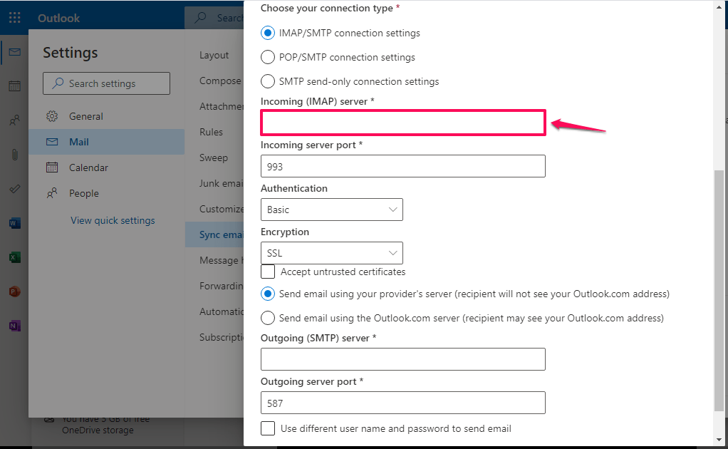 IMAP Settings Add Email to Client Guide, How To Add An Email Address to Outlook.com Using IMAP Settings 13