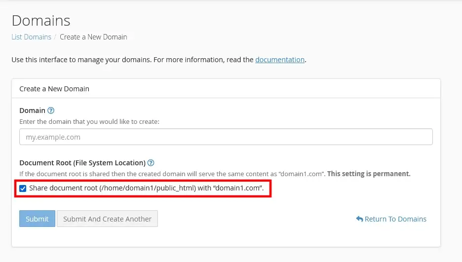 Multiple Websites Hosting, Technical setup 2