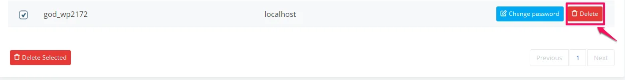 How to Create or Delete a MySQL Database or User, How To Delete A MySQL Database User 2