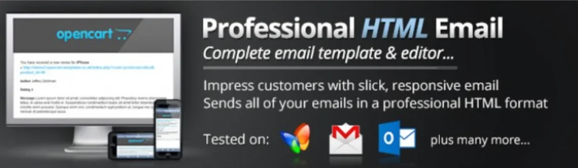 Best OpenCart Extensions (Top List), Professional HTML Email Template
