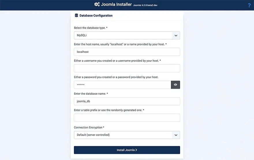 How to Install a Quickstart Package in Joomla, Launching the Installer