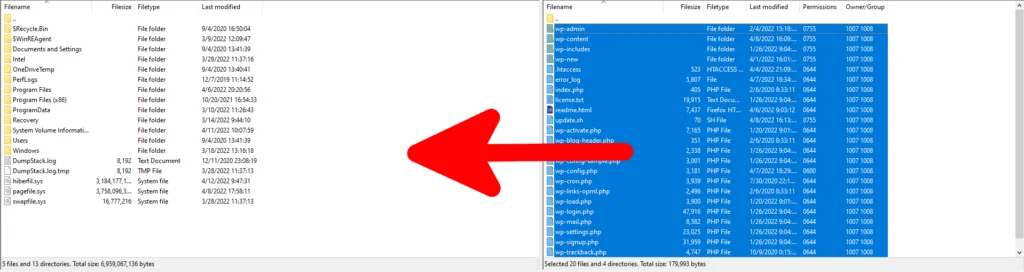 Migrate WordPress Site to New Host, 1. Download your site’s files from your old host 3