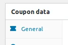 Coupons, General tab