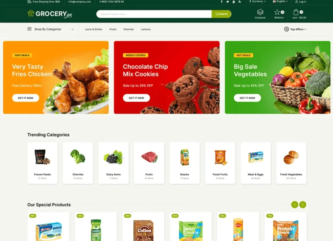 Best OpenCart Themes (Stunning), Top OpenCart Themes for Food and Beverage Online Stores  2